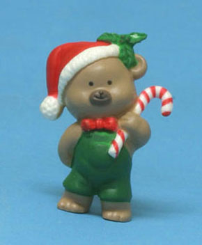 Dollhouse Miniature Santa Bear With Candy Or Pack